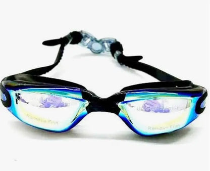 Silicone-Free Anti-Fog Swim Goggles with Nose Bridge | For Boys & Girls (Ages 4-14) OMEZMART