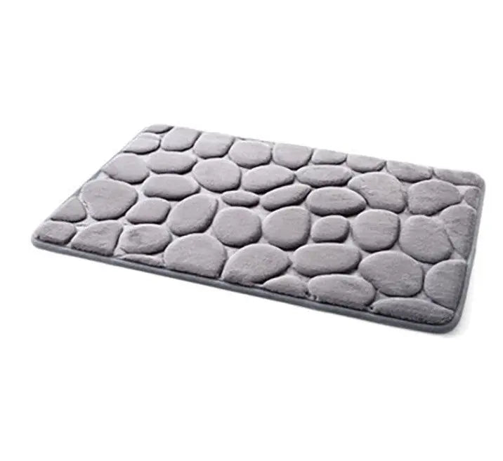 Stone Shape Memory Foam Bathroom Mat – Non-Slip Bath Rug for Kitchen or Room, Soft & Durable Omezmart