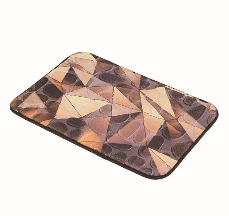 Stone Shape Memory Foam Bathroom Mat – Non-Slip Bath Rug for Kitchen or Room, Soft & Durable Omezmart