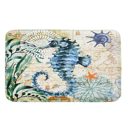 Stone Shape Memory Foam Bathroom Mat – Non-Slip Bath Rug for Kitchen or Room, Soft & Durable Omezmart