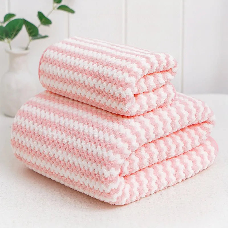 Coral Fleece Drying Towel Microfibre Bath Towel Set