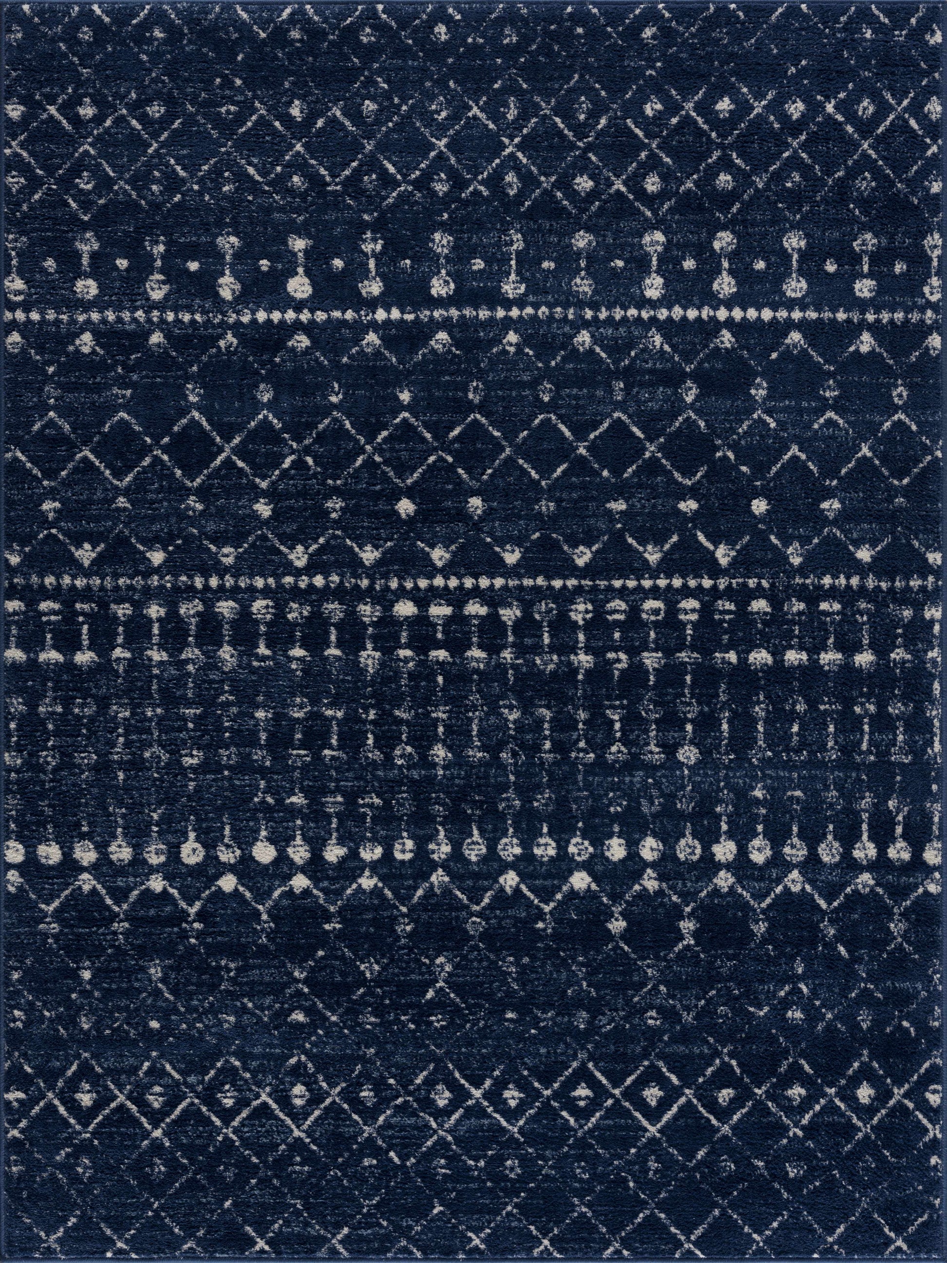 Tigrican Navy 2335 Area Rug Hauteloom LLC