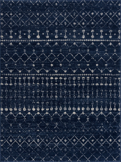 Tigrican Navy 2335 Area Rug Hauteloom LLC