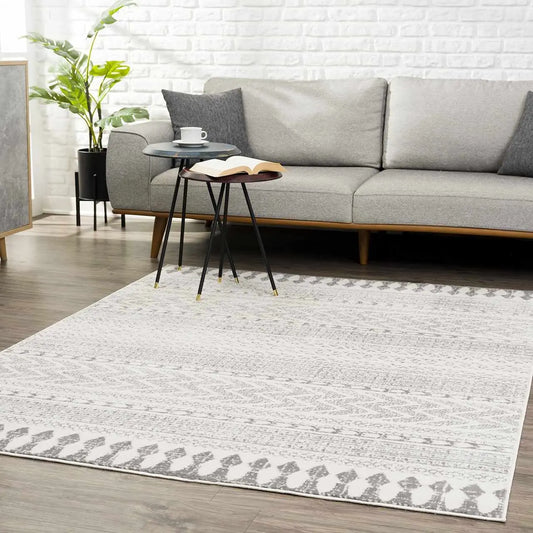 Tigri Aztec Ivory & Gray 2311 Area Rug - Clearance Hauteloom LLC