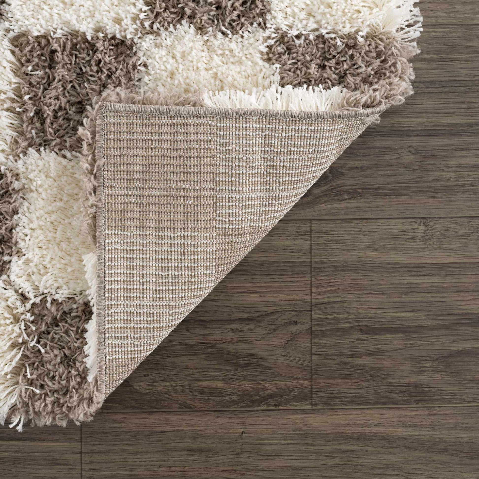Atira Brown Checkered Area Rug Hauteloom LLC