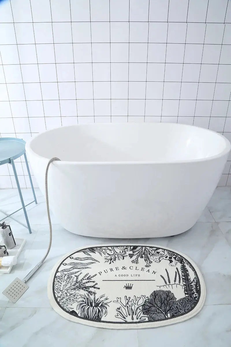 Non-Slip Absorbent Bath Mat & Carpet for Bathroom, Doormat, Balcony, Porch, and Area Use OMEZMART