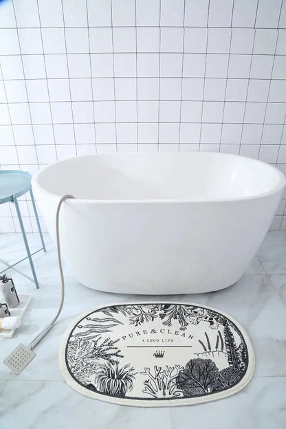 Non-Slip Absorbent Bath Mat & Carpet for Bathroom, Doormat, Balcony, Porch, and Area Use OMEZMART