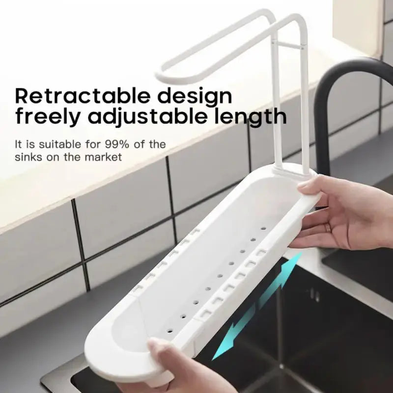 Kitchen Sink Shelf Drainer Rack – Space-Saving Kitchen Organizer for Dishes & Utensils OMEZMART
