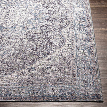Tavas Blue Medallion Washable Rug Hauteloom LLC