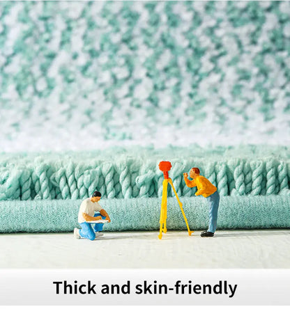 Non-Slip Cotton Bath Rug - Soft, Absorbent, & Durable for Bathroom Safety OMEZMART