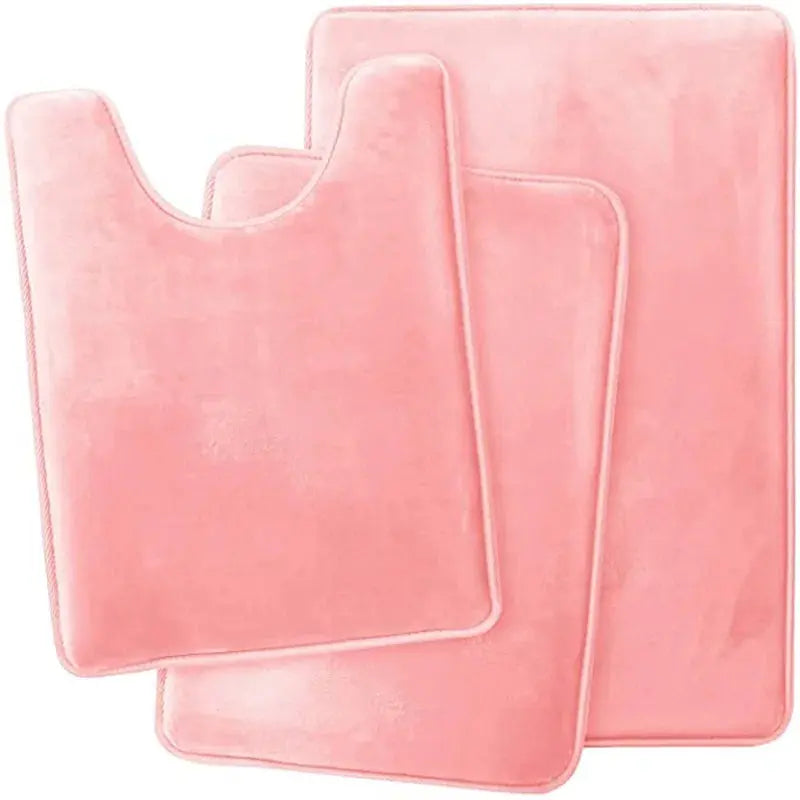 Velvet Bath Set - Super Soft, Non-Slip, Absorbent & Washable Rugs OMEZMART