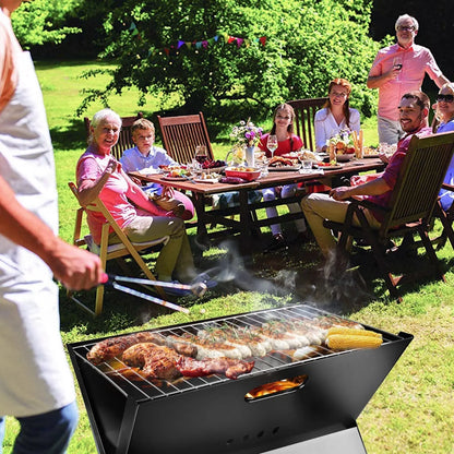 Portable BBQ Barbecue Grill Foldable Charcoal Camping Garden Outdoor Travel Hard Rock Health