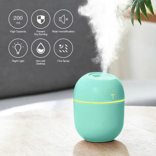 Air Humidifier Mini Ultrasonic USB Essential Oil Diffuser Car Purifier for Home Hard Rock Health