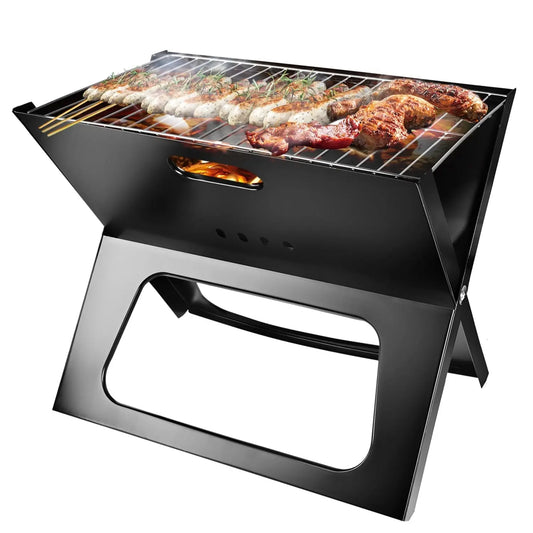 Portable BBQ Barbecue Grill Foldable Charcoal Camping Garden Outdoor Travel Hard Rock Health