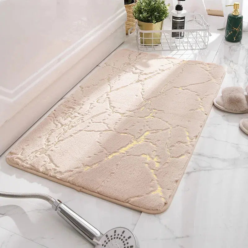 Black and White Pattern Bath Mat – Super Soft, Absorbent & Non-Slip OM EZMART