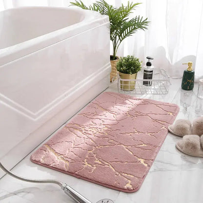 Black and White Pattern Bath Mat – Super Soft, Absorbent & Non-Slip OM EZMART