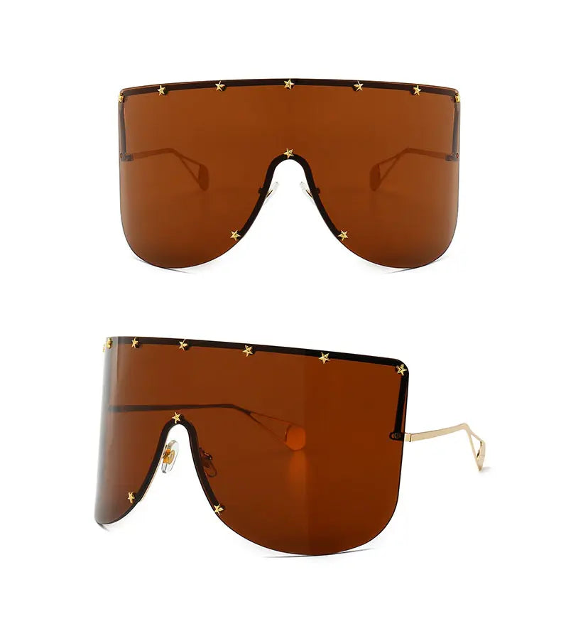 Elaiza Oversized Sunglasses - Brown Gradient marigoldshadows