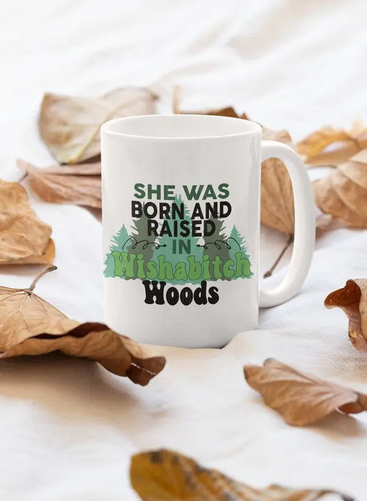 She Was Born and Raised Mug Merch Mallow